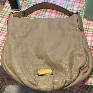 Marc Jacobs Taupe Leather Hobo Bag